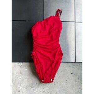 LAUREN RALPH LAUREN Red One Strap Swimsuit Size 6 NEW NWT